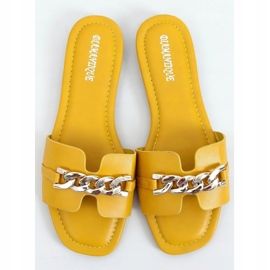 Yellow HY23-01 Yellow slippers with a chain 1
