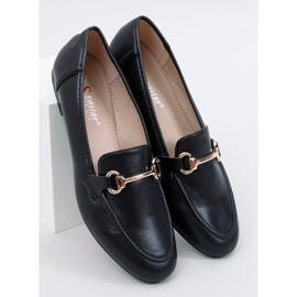 Black Women's black loafers T392 Black 1