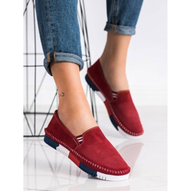 ARTIKER Leather Slipons On The Platform red 1