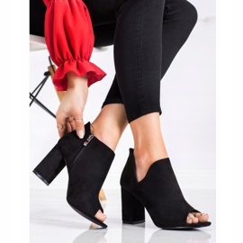 Spring Open Toe VINCEZA boots black 2