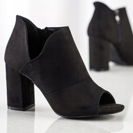 Spring Open Toe VINCEZA boots black 1