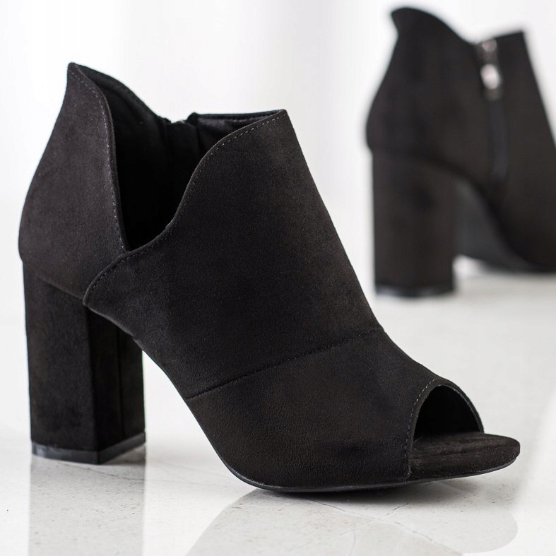 Spring Open Toe VINCEZA boots black 1