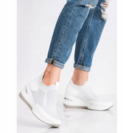 ARTIKER Wedge Slip-On Sneakers white silver grey 1