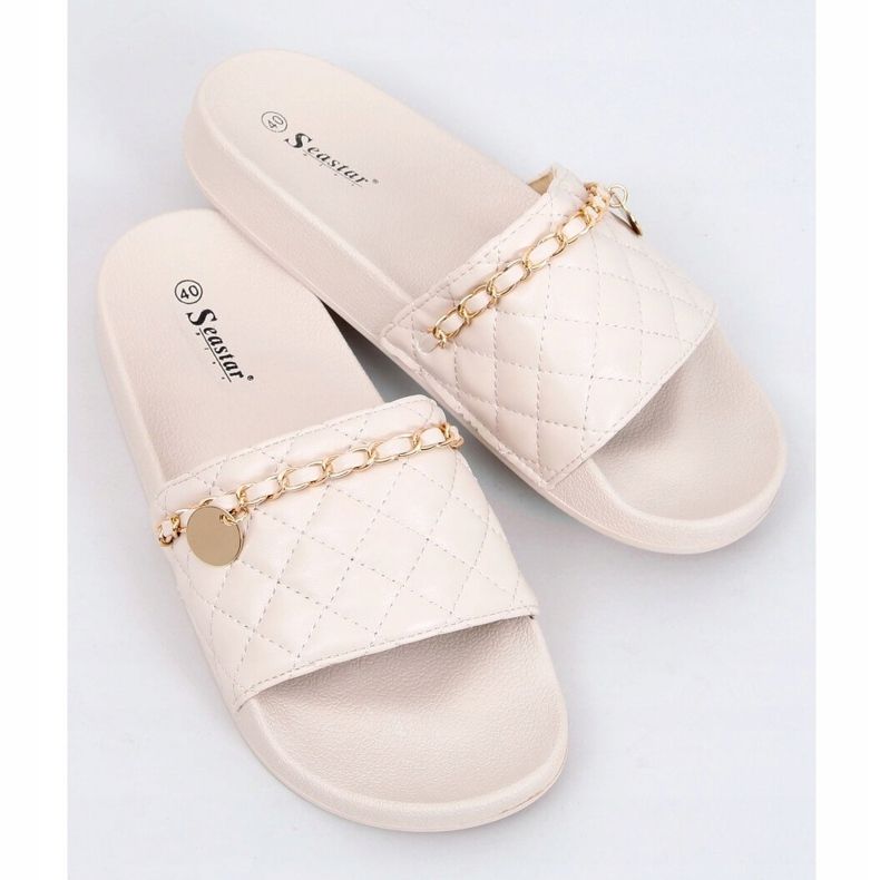CK189P Beige beige slippers 1