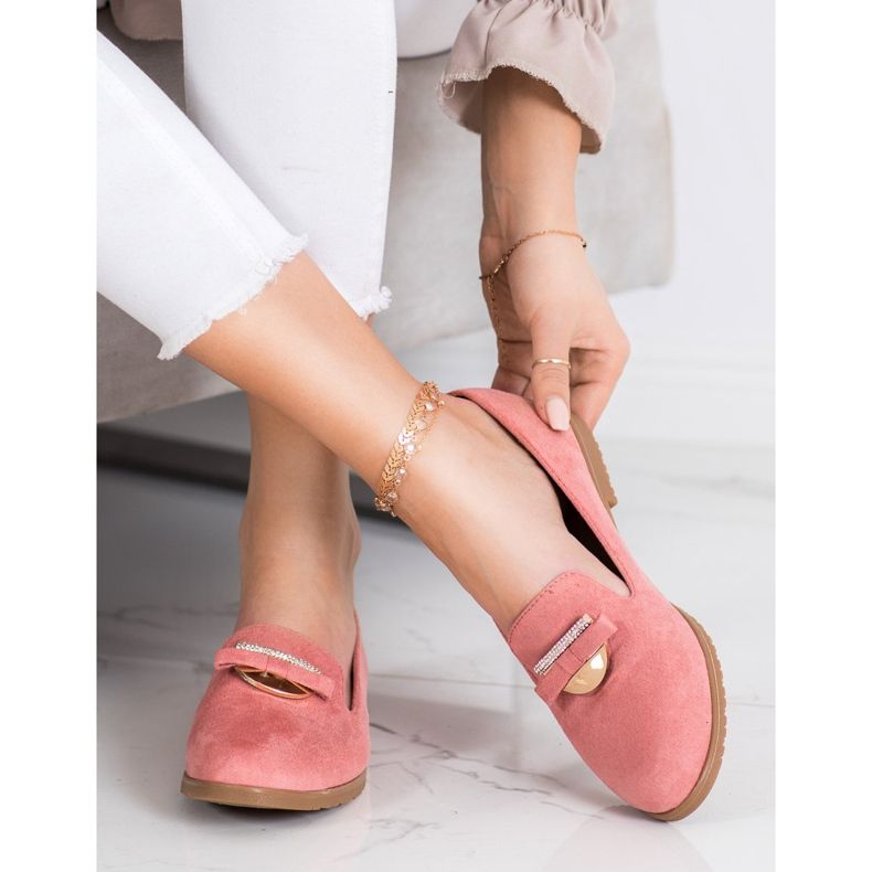 SHELOVET Elegant Lords With Cubic Zirconia pink 1