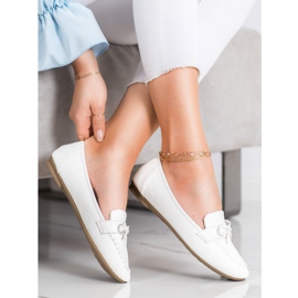 Diamantique Eco Leather Loafers white 1