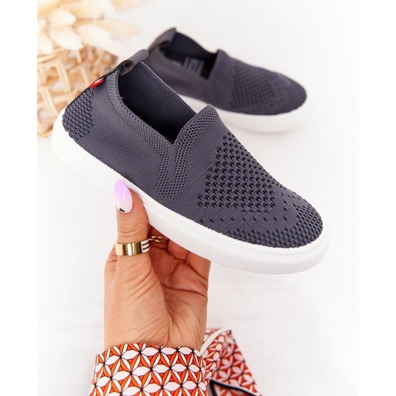 Children's Slip-On Big Star HH374104 Gray Slip-On Sneakers grey 1