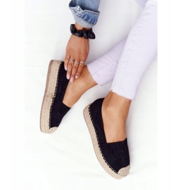 Espadrilles On The Straw Platform Black Highway 1