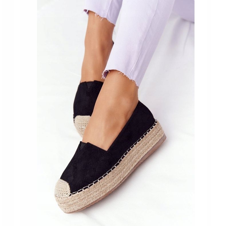 Espadrilles On The Straw Platform Black Highway 2