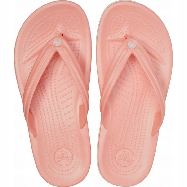 Crocs women's slippers Crocband Flip light pink and white 11033 6KP 2