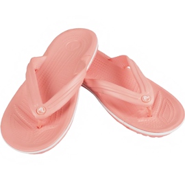 Crocs women's slippers Crocband Flip light pink and white 11033 6KP 1