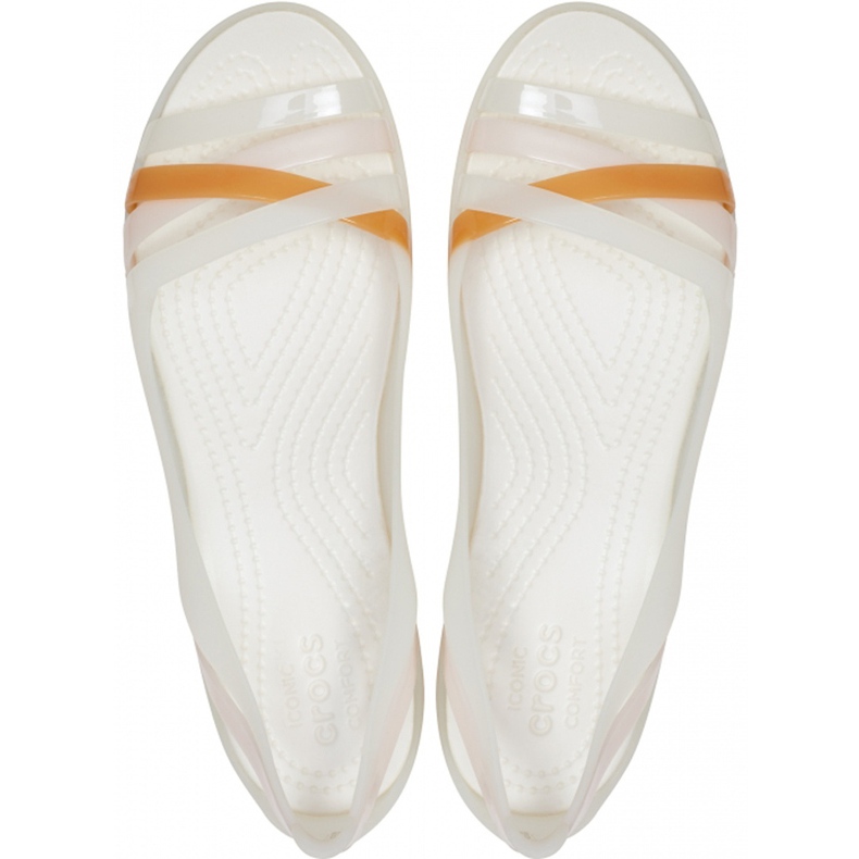 Crocs sandals Isabella Huarche 2 Flat W white 204912 12U 2