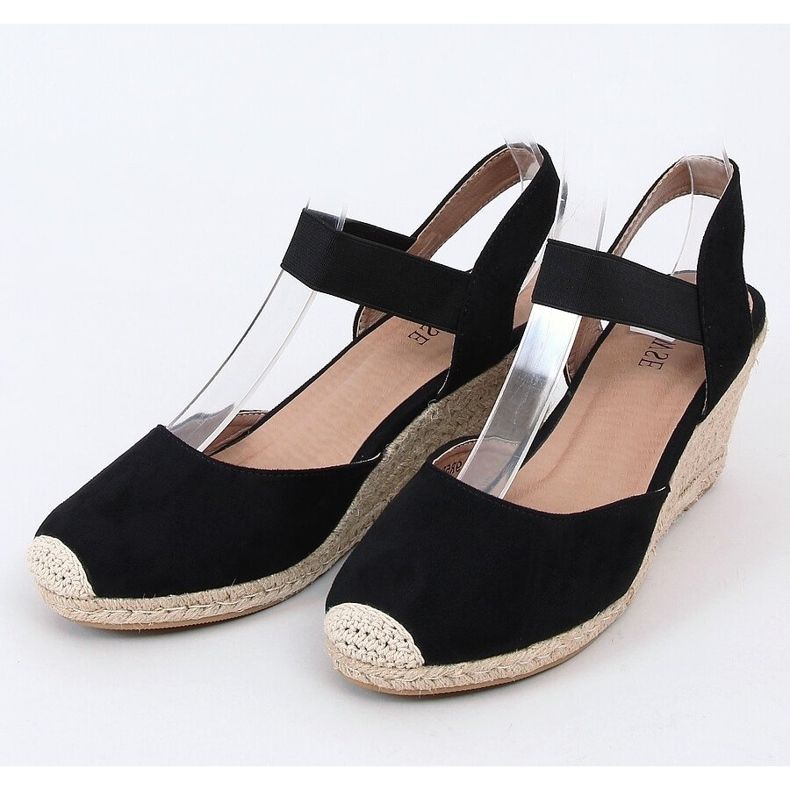 Black Espadrilles on wedges 9R50 Black 1