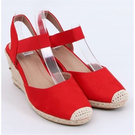 Red Espadrilles on wedges, red 9R50 Red 1