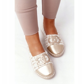 EVE Elegant Women's Gold Espadrilles Be My Love beige 1 EVE Elegant Women's Gold Espadrilles Be My Love beige 1