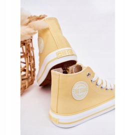 Children's High Sneakers With a zipper Big Star HH374138 Yellow 2
