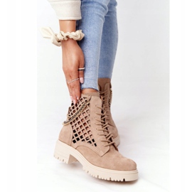 Openwork Boots Workery Lewski Shoes 3030-0 Sand brown 2