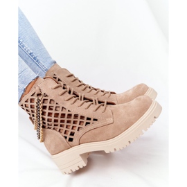 Openwork Boots Workery Lewski Shoes 3030-0 Sand brown 1