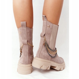 Suede Chelsea Boots Workery Lewski Shoes 2998-0 Beige 2