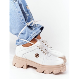 Leather Oxfords Lewski Shoes 3011-0 White 2