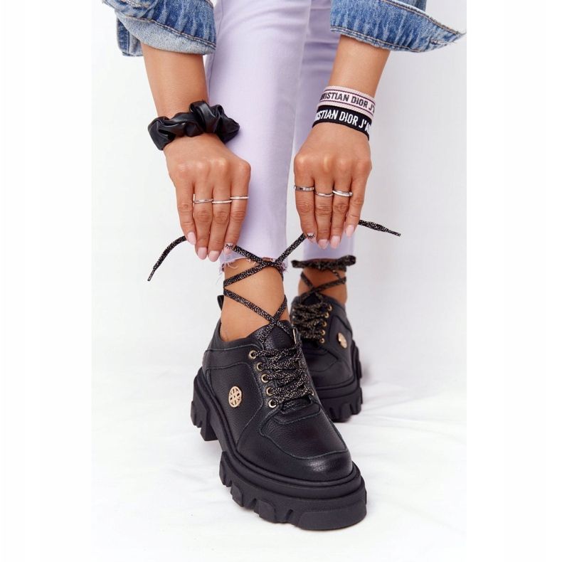 Leather Oxfords Lewski Shoes 3011-0 Black 1