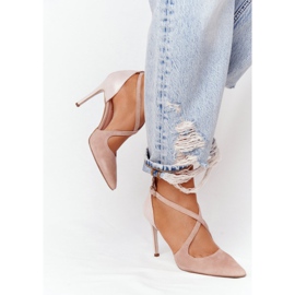 PV3 Elegant Suede High Heels Visconi 7400 Pink 2
