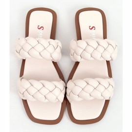 Slippers with braided stripes JH200 Beige 1 Slippers with braided stripes JH200 Beige 1