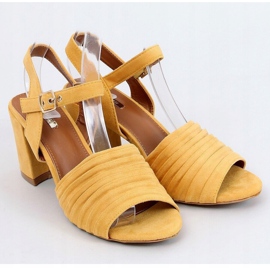 High-heeled sandals honey 1L-19267 Yellow 1