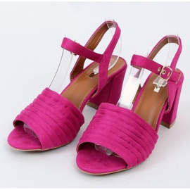 Fuchsia high-heeled sandals 1L-19267 Fuchsia pink 1
