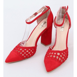 Pumps high heels exposed red 1JB-19228 Red 1