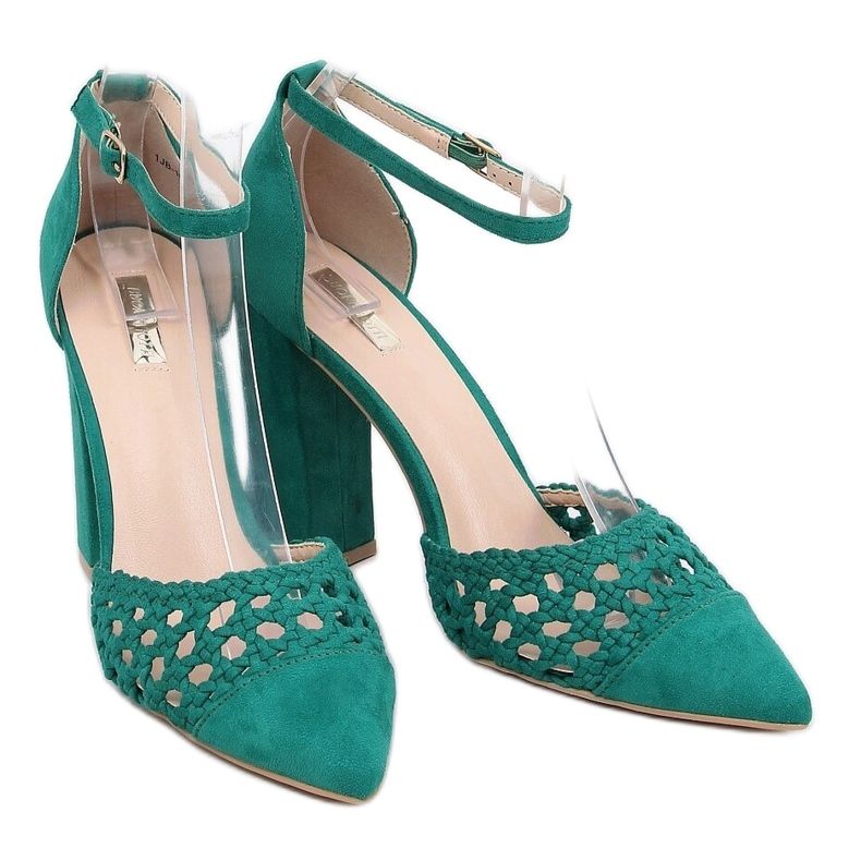 Pumps high heels exposed green 1JB-19228 Green 1