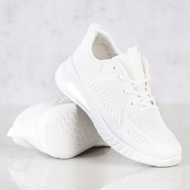 SHELOVET Openwork Sport Shoes white 1