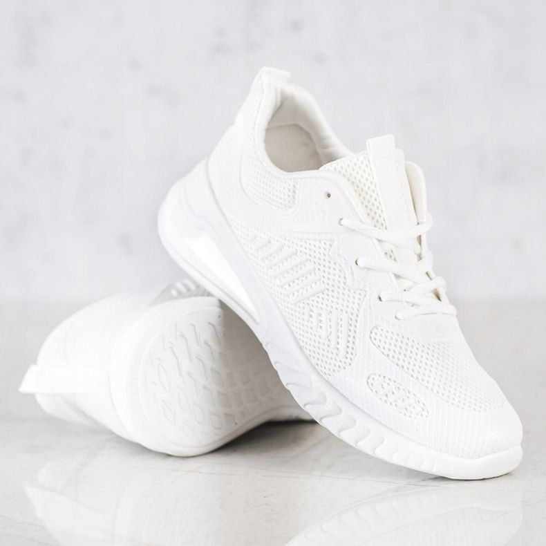 SHELOVET Openwork Sport Shoes white 1