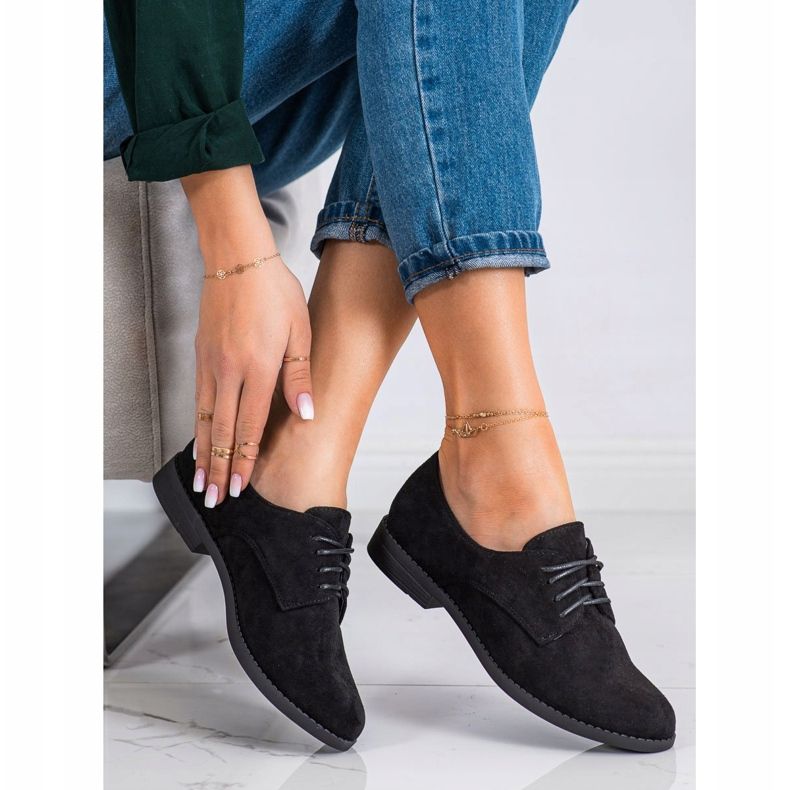 SHELOVET Classic lace-up shoes black 1
