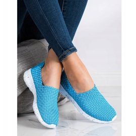Sabatina Blue Braided Slipons 1