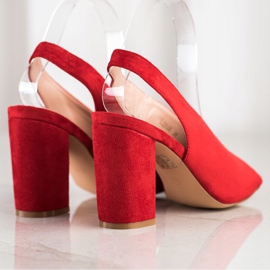 S. BARSKI Built Sandals S.BARSKI red 1