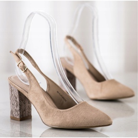 Goodin Suede Pumps With A Covered Heel beige 2