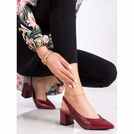 Goodin Stylish pumps with an exposed heel red 1