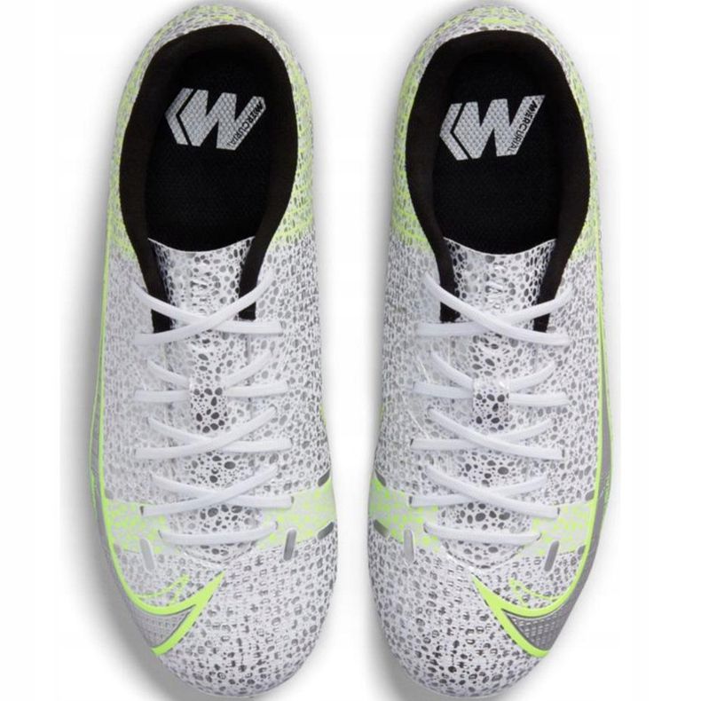 Nike Mercurial Vapor 14 Academy FG / MG Junior CV0811 107 soccer shoes silver 1