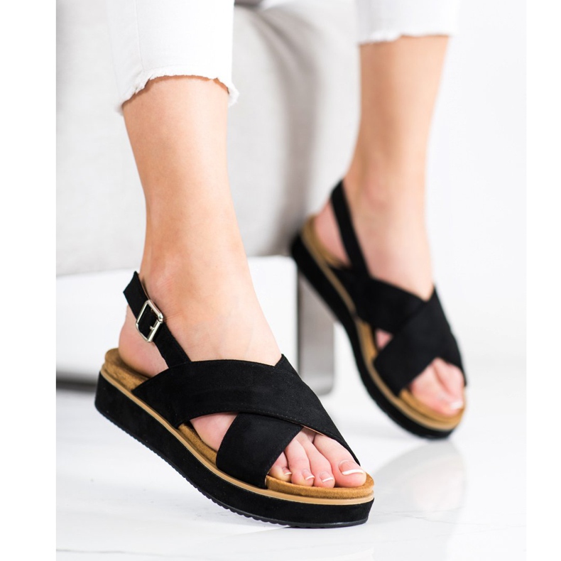 Goodin Black Sandals On The Platform 2