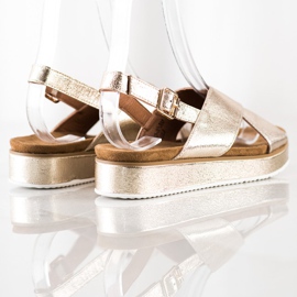 Goodin Golden Sandals On The Platform 1