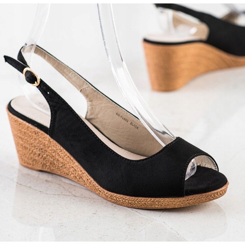Goodin Casual Wedge Sandals black 2