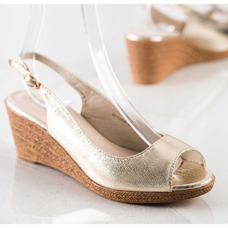 Goodin Casual Wedge Sandals golden 1