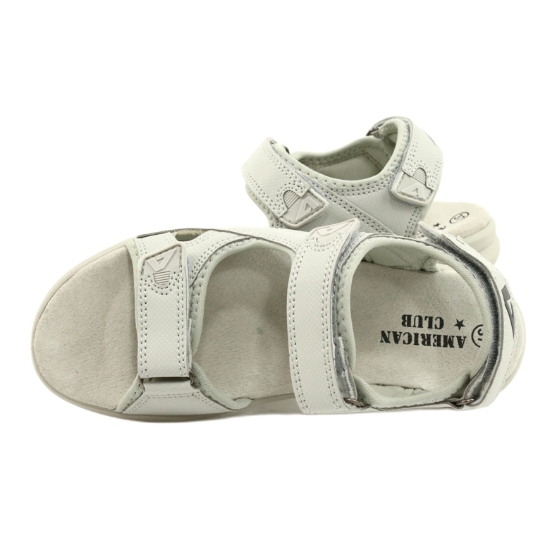 American Club Sport Sandals Leather insert HL09 / 21 Light Gray grey 3