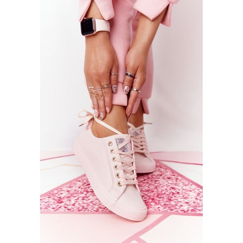 Women's Eco-Leather Sneakers Cross Jeans HH2R4004C Pink 2