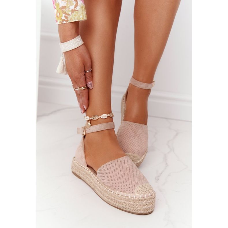 MSMG Espadrilles On The Straw Platform Beige Bali 2