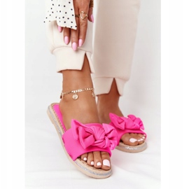 MSMG Rubber Slippers With Pink Andrea Bow beige 1