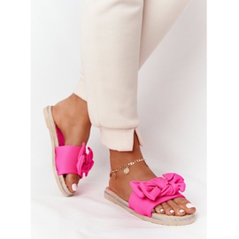 MSMG Rubber Slippers With Pink Andrea Bow beige 2