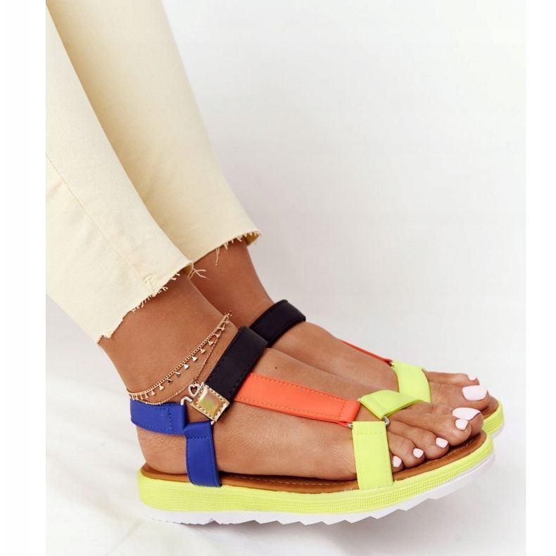 MSMG Women's Sandals On A Rubber Sole Multicolored Stranger 1