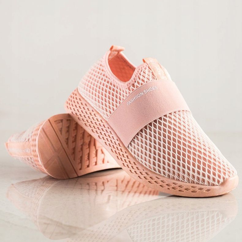 SHELOVET Slip-on Sneakers With Mesh pink 1